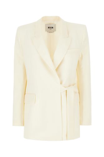 MSGM Ivory Stretch Wool Blazer - MSGM - Modalova