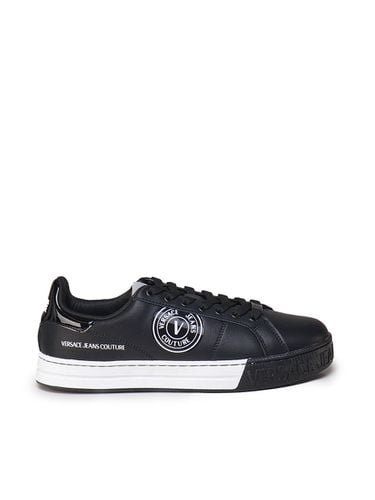 Leather Sneakers With Contrasting Logo - Versace Jeans Couture - Modalova