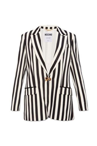 Single-breasted Striped Blazer - Moschino - Modalova