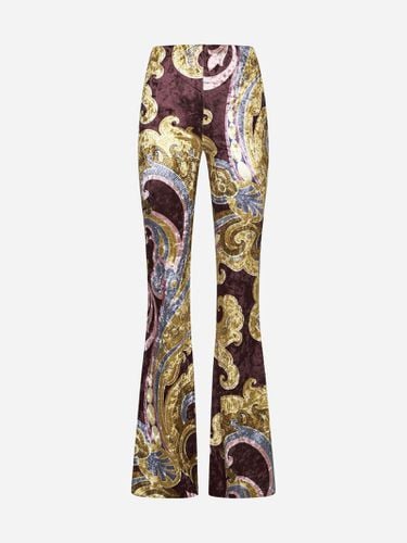 Etro Paisley Print Velvet Trousers - Etro - Modalova