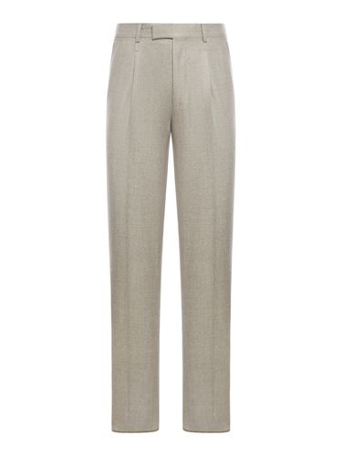 Pure Wool One Pleat Pants, 270 Gr, Regular Fit, 18,5 - Zegna - Modalova