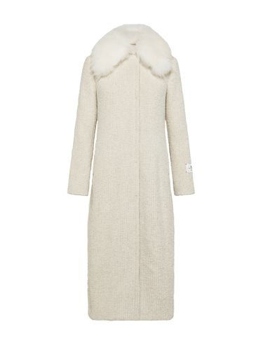 Long Coat With Cashmere Goat Collar - Peuterey - Modalova