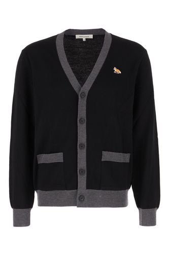 Maison Kitsuné Black Wool Cardigan - Maison Kitsuné - Modalova