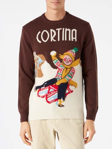 Man Sweater With Cortina Postcard Print - MC2 Saint Barth - Modalova