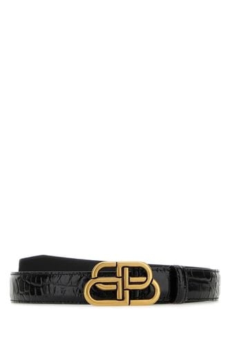 Balenciaga Black Leather Bb Belt - Balenciaga - Modalova