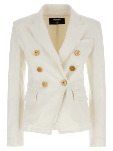 Double-breasted Denim Blazer - Balmain - Modalova