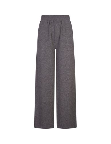 MSGM Grey Knitted Wide Pants - MSGM - Modalova