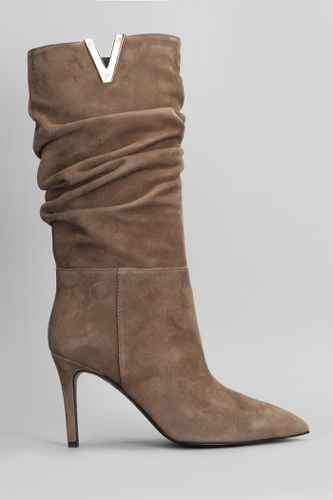 High Heels Boots In Suede - Via Roma 15 - Modalova