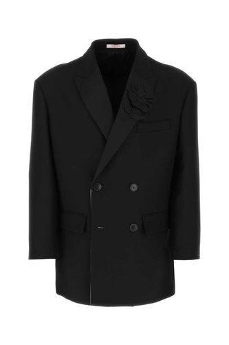 Black Wool Blend Blazer - Valentino Garavani - Modalova