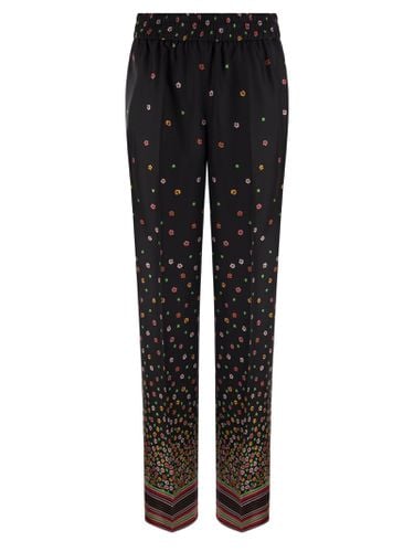 Floral Print Silk Trousers - RED Valentino - Modalova