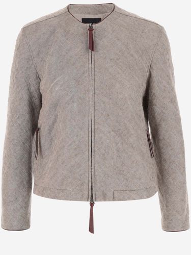 Wool And Silk Blend Jacket - Giorgio Armani - Modalova