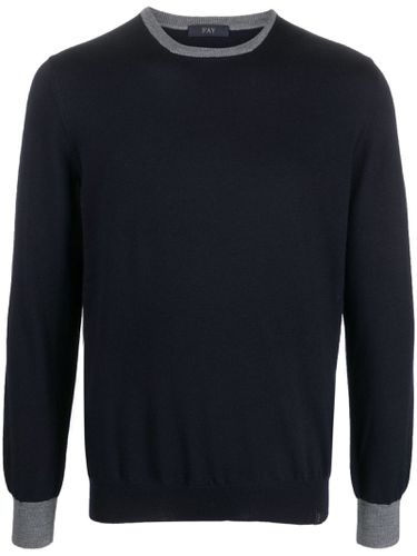 Fay Blue Virgin Wool Jumper - Fay - Modalova