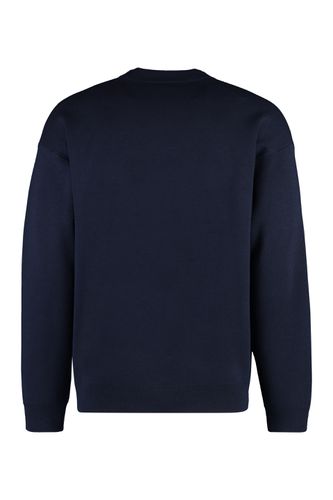 Slogan à Fleurs Merino Wool Crew-neck Sweater - Drôle de Monsieur - Modalova