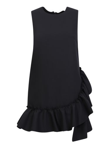 Ruffled Crewneck Sleeveless Dress - MSGM - Modalova