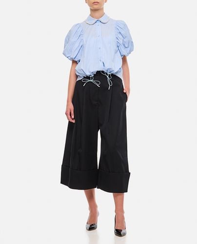 Wool Sculpted Cropped Wide Leg Trousers - Simone Rocha - Modalova