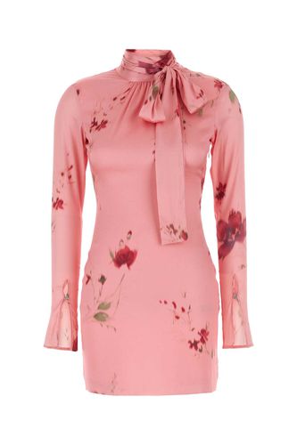 Pink Stretch Silk Mini Dress - Blumarine - Modalova