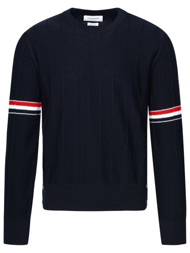 Blue Virgin Wool Sweater - Thom Browne - Modalova