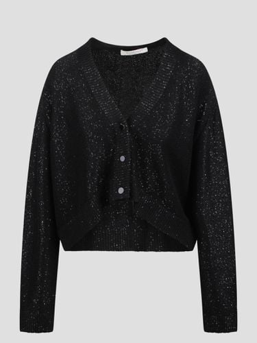 Stretch Fabric Cardigan With Sequins - Philosophy di Lorenzo Serafini - Modalova