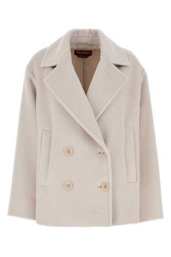 Chalk Alpaca Blend Filovia Coat - Max Mara Studio - Modalova