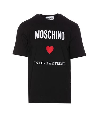 Moschino In Love We Trust T-shirt - Moschino - Modalova