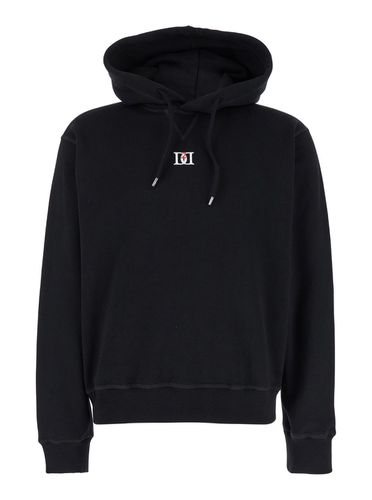 Hoodie With Logo Detail On The Front In Cotton Man - Dsquared2 - Modalova