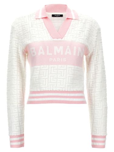 Balmain monogram Polo Shirt - Balmain - Modalova