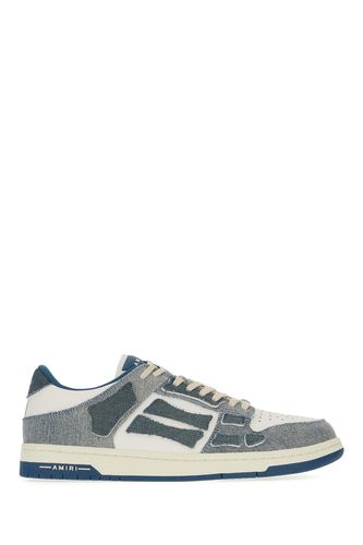 Multicolor Leather And Denim Skel Top Sneakers - AMIRI - Modalova