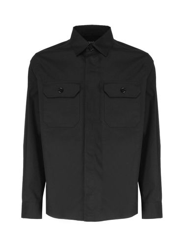 Zegna Curved Hem Twill Shirt - Zegna - Modalova