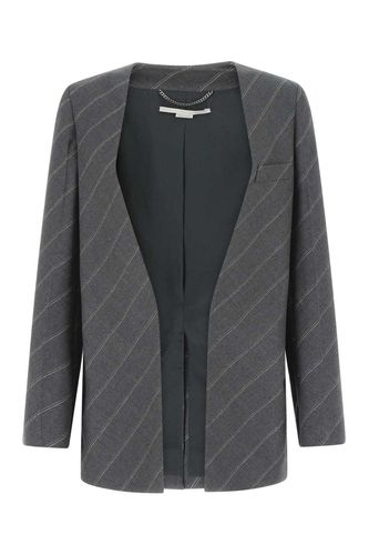 Logo-printed Striped Blazer - Stella McCartney - Modalova