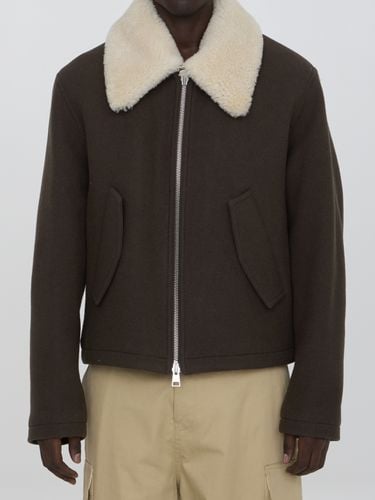 Shearling Collar Jacket - Ami Alexandre Mattiussi - Modalova