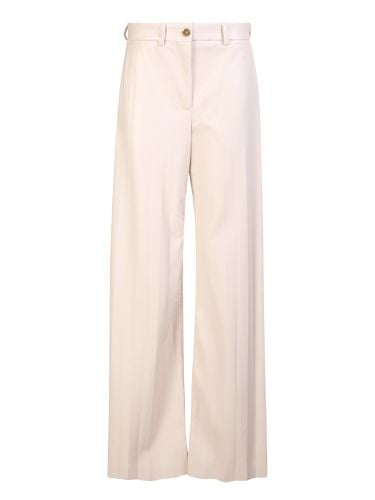 Wide Leg Leather Effect Trousers Light - MSGM - Modalova