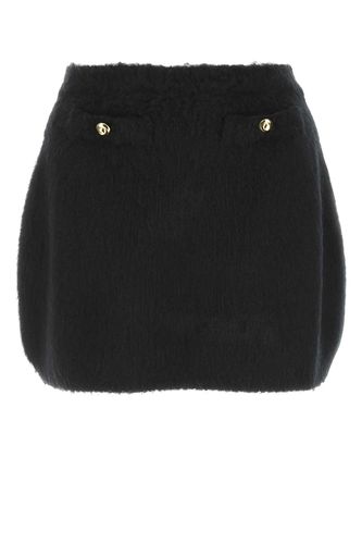 Stretch Wool Blend Mini Skirt - Miu Miu - Modalova