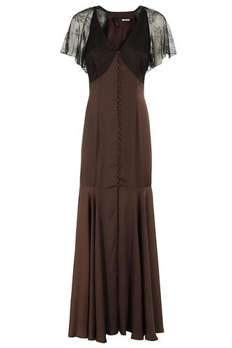 V-neck Lace Maxi Dress - Rotate by Birger Christensen - Modalova