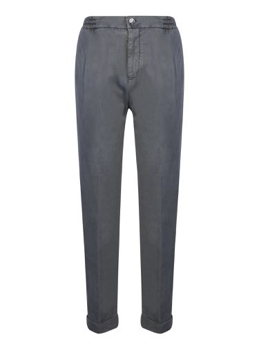 Drawstring Lyocell And Cotton Pants In - Kiton - Modalova