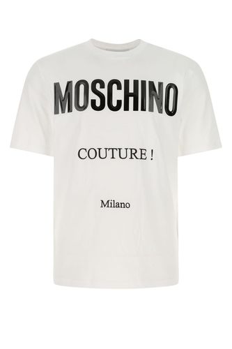 Moschino White Cotton T-shirt - Moschino - Modalova