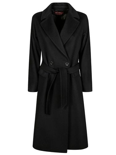 Double-breasted Belted Coat - Max Mara Studio - Modalova