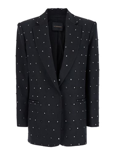 Guia Blazer With All-over Crystal Decorations In Tech Fabric Woman - The Andamane - Modalova