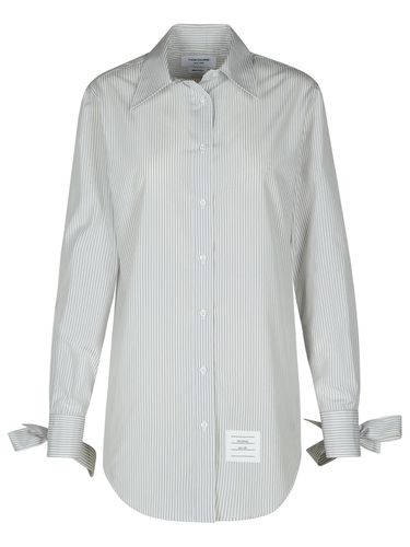 Long Shirt In Silk Blend - Thom Browne - Modalova