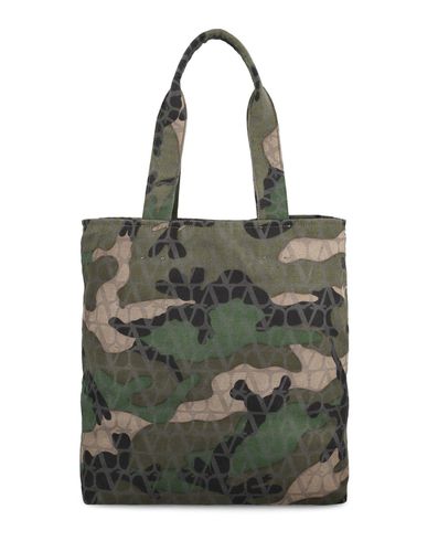 Camouflage-patterned Top Handle Bag - Valentino Garavani - Modalova