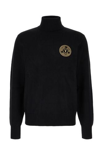 Black Cotton Blend Sweater - Versace Jeans Couture - Modalova