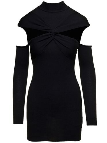 Mini Dress With Mock Neck And Twisted Cut-out In Wool Woman - Coperni - Modalova