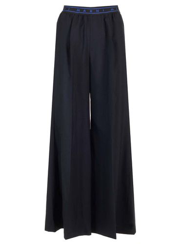 Marni Wool Crepe Palazzo Trousers - Marni - Modalova