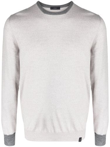 Fay Round Neck Sweater - Fay - Modalova