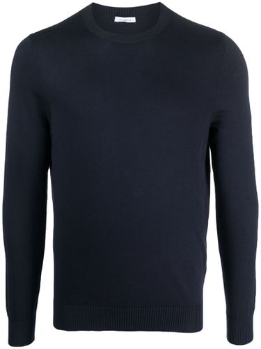 Malo Navy Blu Cotton Jumper - Malo - Modalova