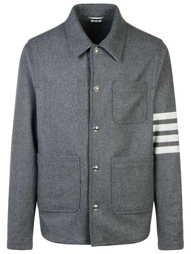 Bar Wool Blend Jacket - Thom Browne - Modalova