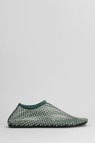 Minette Crystal Flat Ballet Flats In Green Nylon - Christopher Esber - Modalova