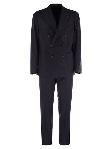 Wool And Cashmere Double-breasted Suit - Tagliatore - Modalova