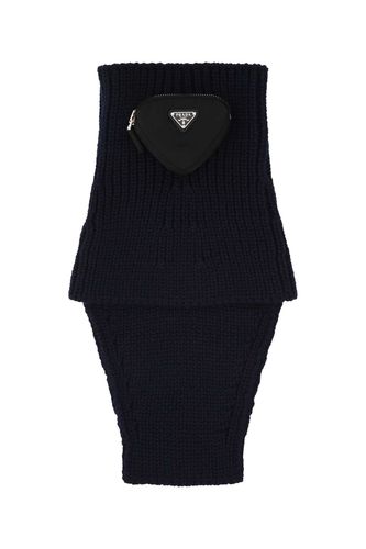 Prada Midnight Blue Wool Neckwarmer - Prada - Modalova