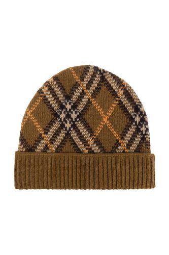 Burberry Checked Ribbed-knit Beanie - Burberry - Modalova