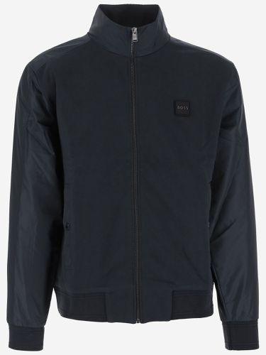 Cotton Blend Jacket With Logo - Hugo Boss - Modalova